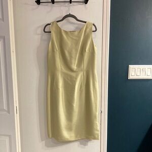 Maggy London silk sheath pale green dress